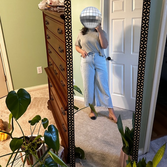 Abercrombie Wide Leg Cropped Jeans - Picture 5 of 5